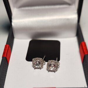 Sterling Silver Lab Created Stud Earrings